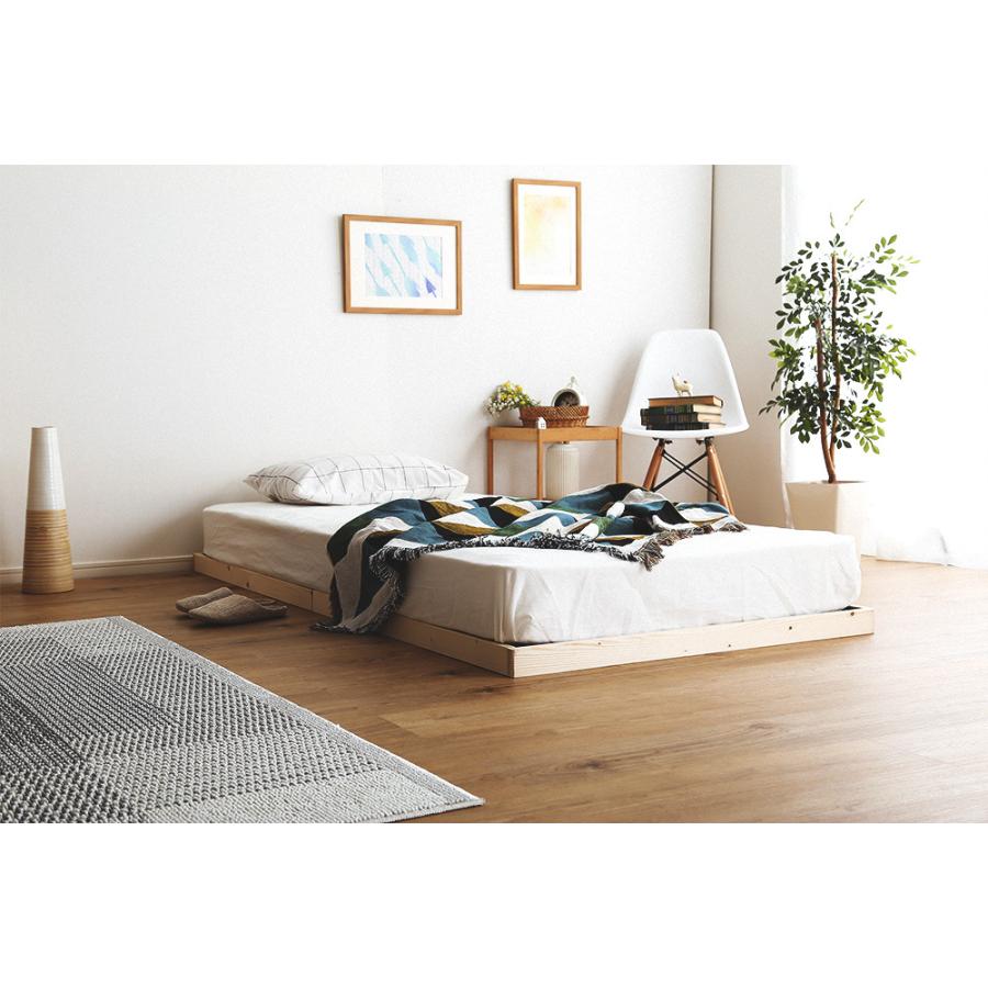 D すのこベッド ３段高さ調節　 シングル 　ベッド シングル 　すのこ 低ホル 高さ3段階すのこベッド｜シングル│ホワイト 7168130 │【公式】SIMPLE