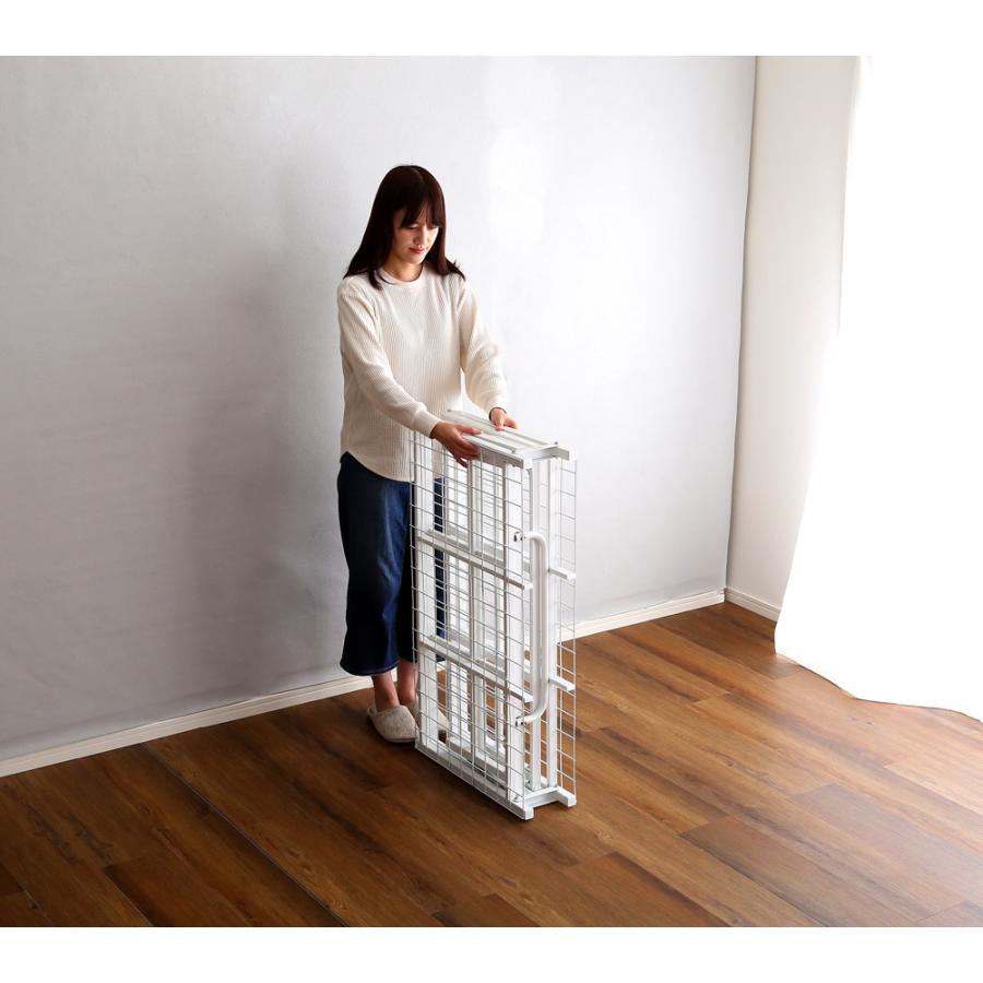 ベッド シングル 折りたたみ パイプベッド 耐荷重100キロ メッシュ床