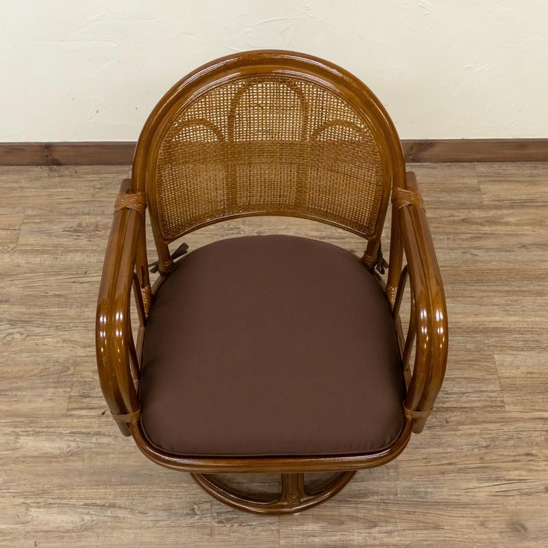 ラタン 椅子 座椅子 チェア 籐 回転 チェア 座椅子 回転 ラタンチェア 座面高41cm ラタン 回転座椅子