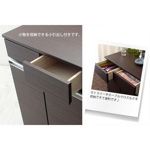 ダストボックス ゴミ箱 ホワイト 2分別タイプ 19リットル ペール2個付き 幅55 分別ゴミ箱 キャスター付 引出し2杯 キッチンカウンター ダストボックス 完成品_5