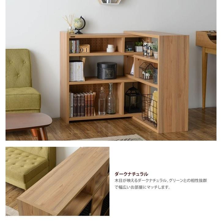 【送料込み】オープンシェルフ ラダーシェルフ 飾り棚 収納 インテリア ブラウン ラック シェルフ オープンラック 伸縮 高さ88 コーナーラック ブラウン