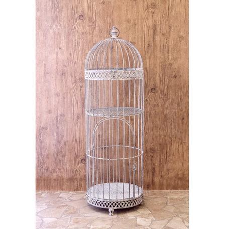 バードケージ 鳥かご 小動物かご 飼育かご グレー 2段仕切り 大型鳥かご オウム 大型インコ用 鳥籠 セキセイインコ 小鳥 ディスプレイかご 直径34 高さ108 セキセイインコ 鳥かご 大型鳥かご オウム 大型インコ用 鳥籠 小鳥