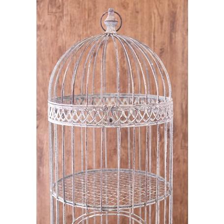 バードケージ 鳥かご 小動物かご 飼育かご グレー 2段仕切り 大型鳥かご オウム 大型インコ用 鳥籠 セキセイインコ 小鳥 ディスプレイかご 直径34 高さ108 セキセイインコ 鳥かご 大型鳥かご オウム 大型インコ用 鳥籠 小鳥