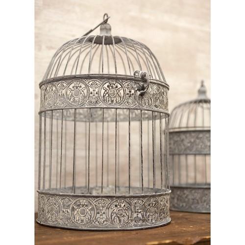 バードケージ 鳥かご グレー 2個セット L・Mサイズ ディスプレイ用 鳥