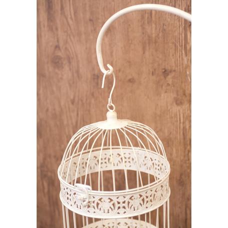 鳥かご インテリア用 バードゲージ 鳥籠 観葉植物用 白 ホワイト バードケージ 鳥かご 2個セット ホワイト 六角形 鳥カゴ フラワー