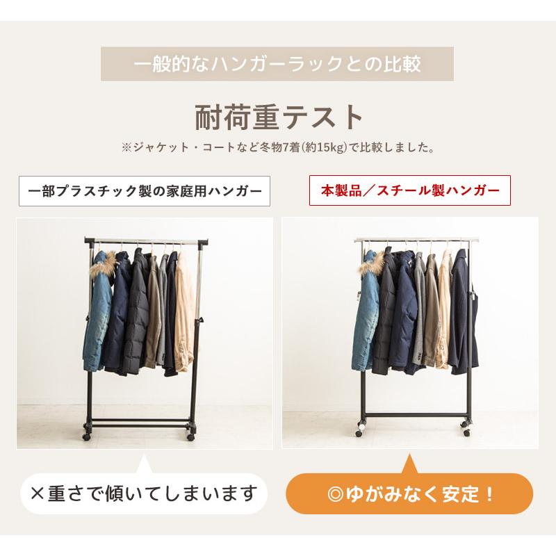 ハンガーラック パイプハンガー 耐荷重80キロ 頑丈ハンガーラック 幅