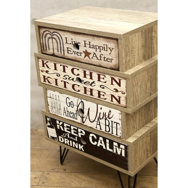 チェスト 4段 キャビネット 引き出し 小物収納 リビング収納 収納家具