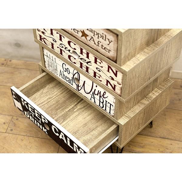 チェスト 4段 キャビネット 引き出し 小物収納 リビング収納 収納家具