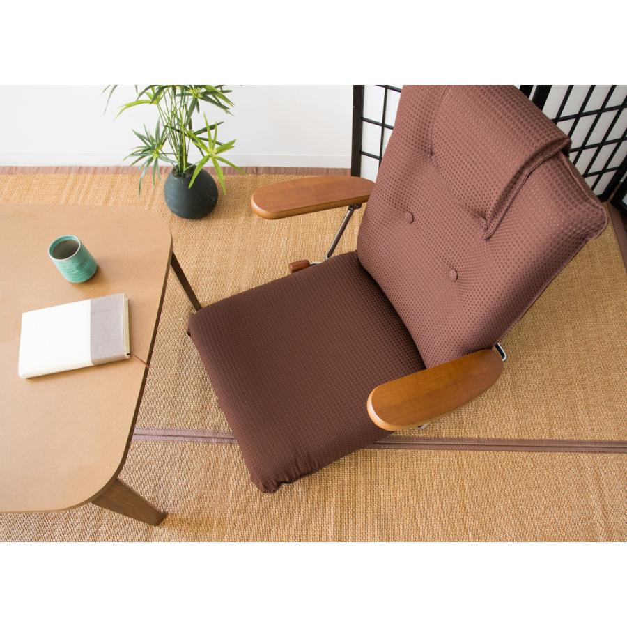 座り心地良い リクライニング ポンプ式肘置き おしゃれ 座椅子 グリーン 楽天市場】【送料無料】 座椅子 肘掛け 座面高20 ポンプ肘座椅子 回転