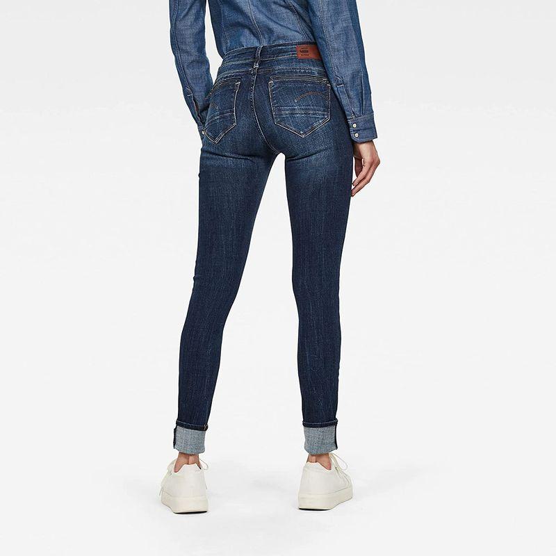 高評価なギフト インディゴ ネイビー 紺 ストレッチ スキニー レディース ジーンズ ジースターロゥ Raw G Star Midge Mid Zip ボトムス パンツ Snowbreezo Com