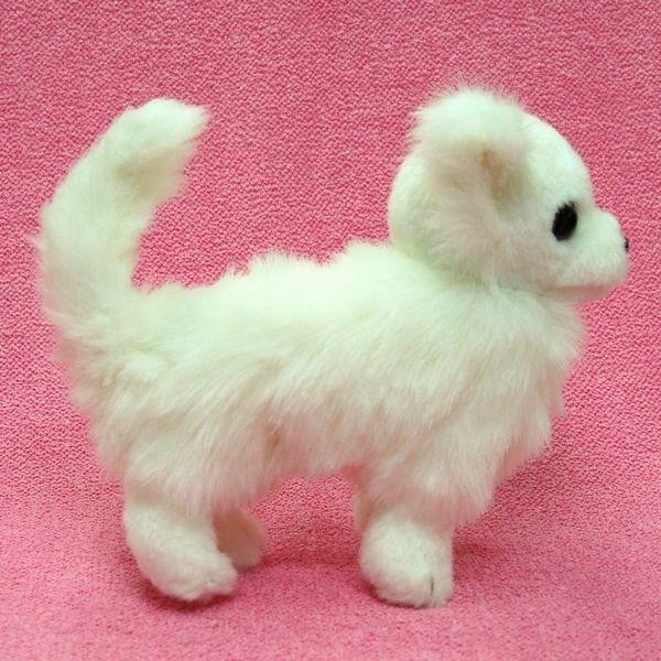 首ジョイントぬいぐるみ四立ち（チワワ/ホワイト） : 犬種別犬