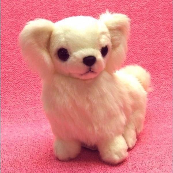 首ジョイントぬいぐるみ座り型（チワワ/ホワイト） : 犬種別犬雑貨わん