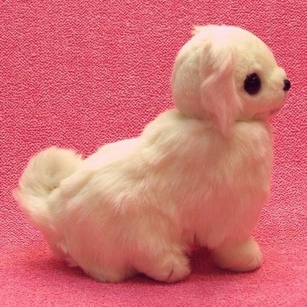 首ジョイントぬいぐるみ座り型（チワワ/ホワイト） : 犬種別犬雑貨わん