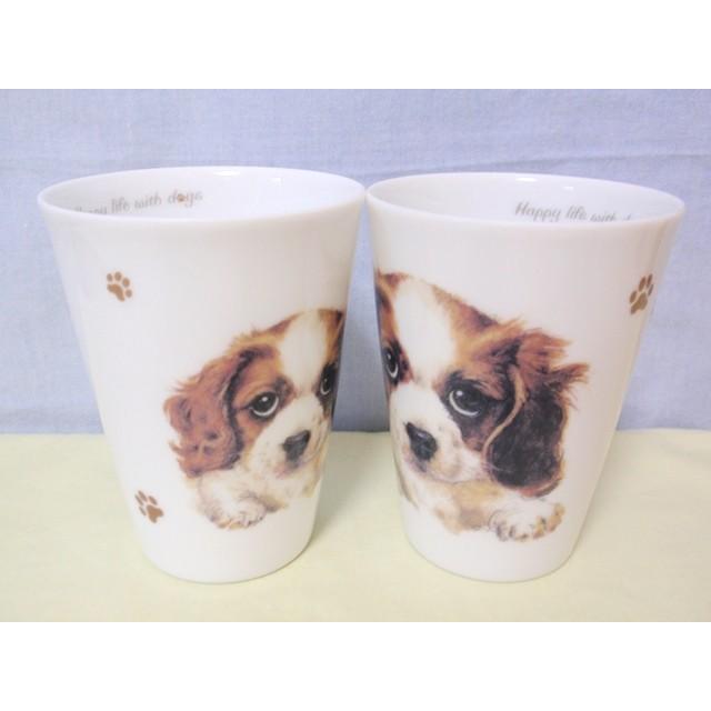 わんコレペアフリーカップセット(キャバリア) 犬雑貨 犬グッズ プレゼント 贈り物|wonderful-won|02