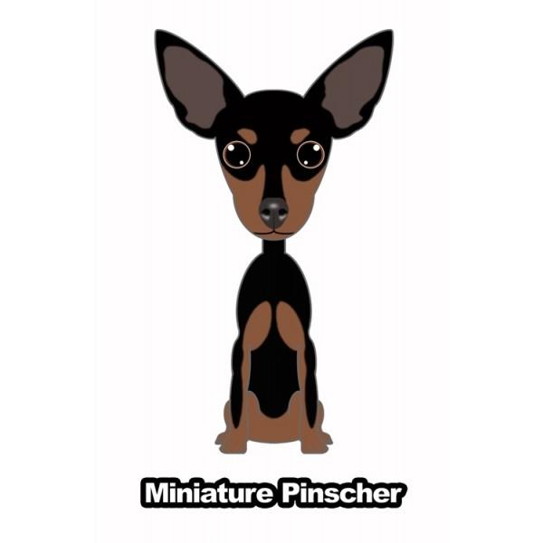 イラスト カラーステッカー ミニピン ミニチュアピンシャー M St Papa 犬種別犬雑貨わんダフル 通販 Yahoo ショッピング