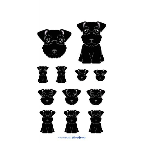 イラスト カラーシール シュナウザー Syun Seal Papa 犬種別犬雑貨わんダフル 通販 Yahoo ショッピング