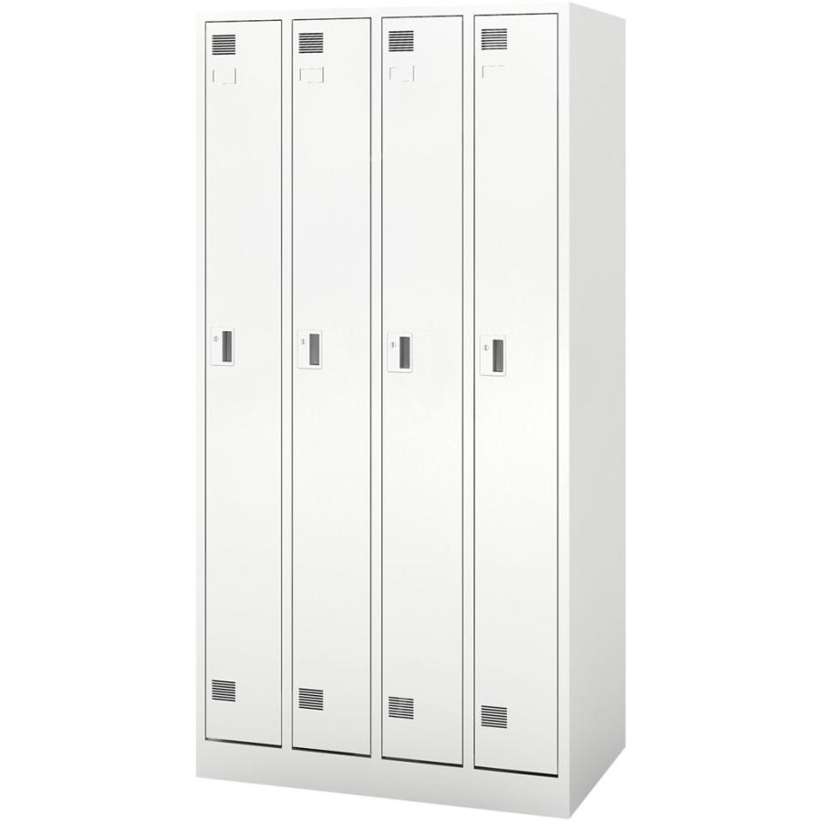 内田洋行 システムロッカーNS型 スタンダードタイプ 4人用 シリンダー錠 ホワイト色 W900×D515×H1790mm