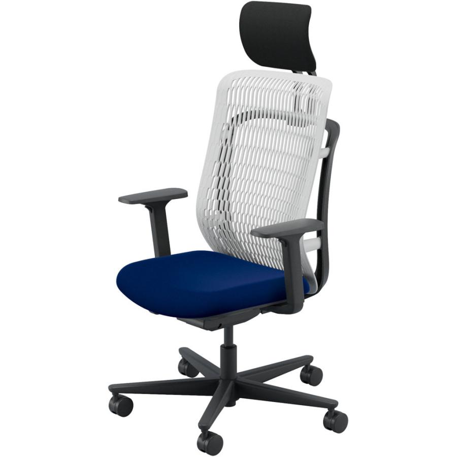 内田洋行 AJCHAIR2(エージェーチェア2) AJ2A-531AG-A PU アッシュグレイメッシュ ヘッドレスト付 アジャスタブル肘 ウレタンキャスター_5