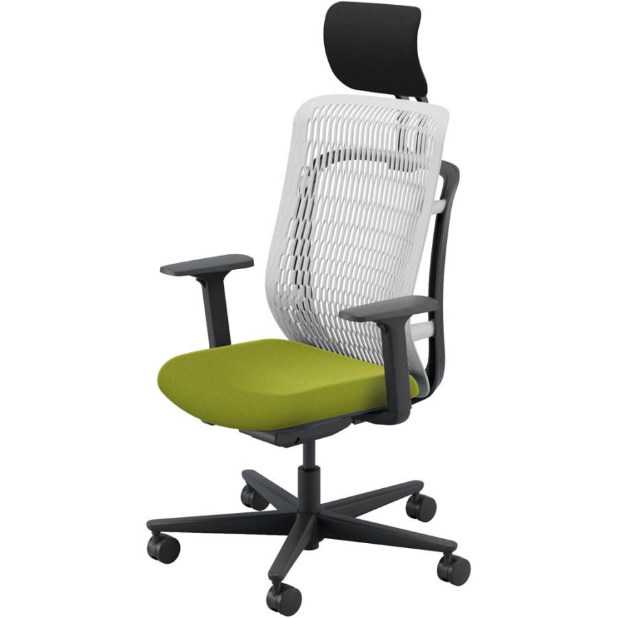 内田洋行 AJCHAIR2(エージェーチェア2) AJ2A-531AG-A PU アッシュグレイメッシュ ヘッドレスト付 アジャスタブル肘 ウレタンキャスター_6