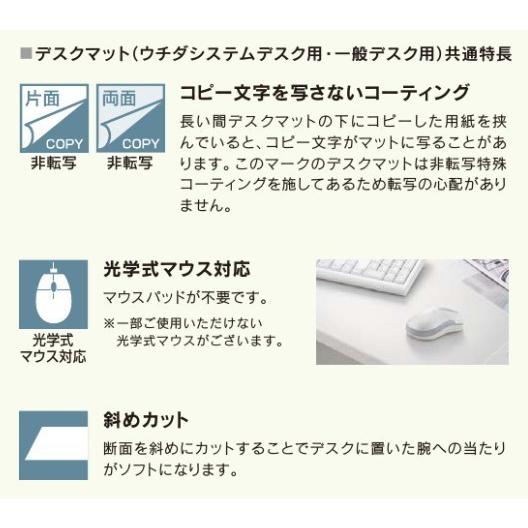 内田洋行 デスクマット ウチダシステムデスク用 FEED-R(フィードアール) 専用 127号 シングルタイプ W1180×D693mm_2