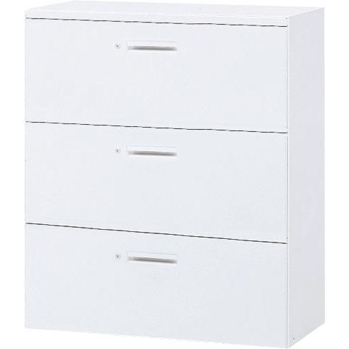 内田洋行 ハイパーストレージ ダイヤル錠タイプ ラテラルキャビネット(各段施錠) HS LA-10各段D錠(C) 3段 W900×D450×H1050