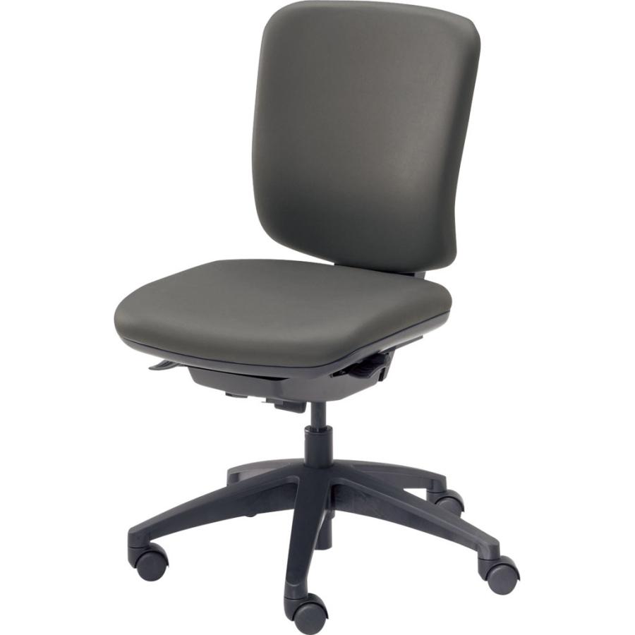 内田洋行 エムアイチェア MiF-105L ビニールレザー張り ミドルバック 肘なし デザインゴムキャスタータイプ