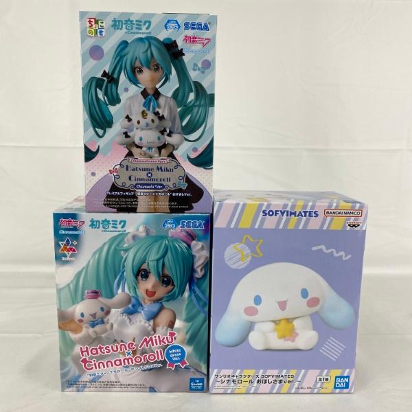 中古】【未開封】【セット】初音ミク シナモロール フィギュア 3点 
