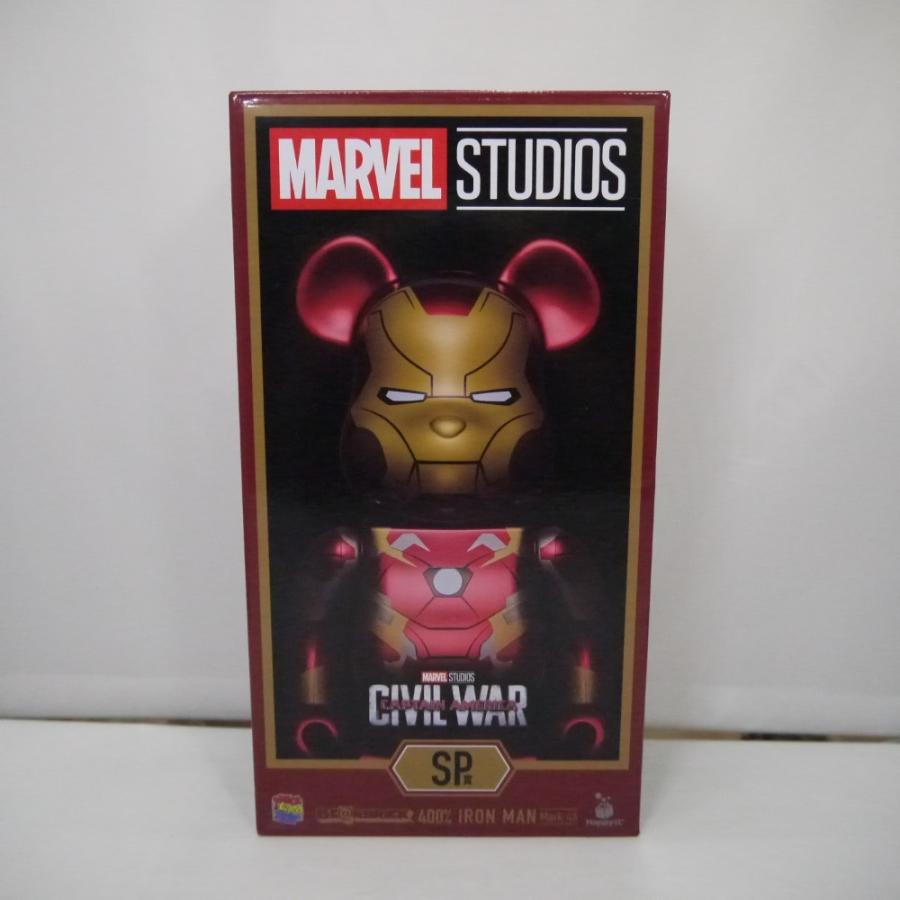 中古】【未開封】BE＠RBRICK -ベアブリック- 400% IRON MAN Mark 46