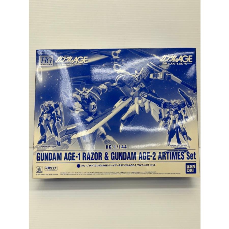中古】【未組立】1/144 HG ガンダムAGE-1 レイザー＆ガンダムAGE-2