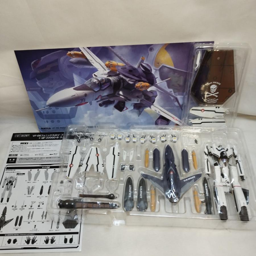 【中古】【開封品】HI-METAL R VF-0S フェニックス(ロイ・フォッカー機) + QF-2200D-B ゴースト 「マクロスゼロ」＜フィギュア＞（代引き不可）6573_2