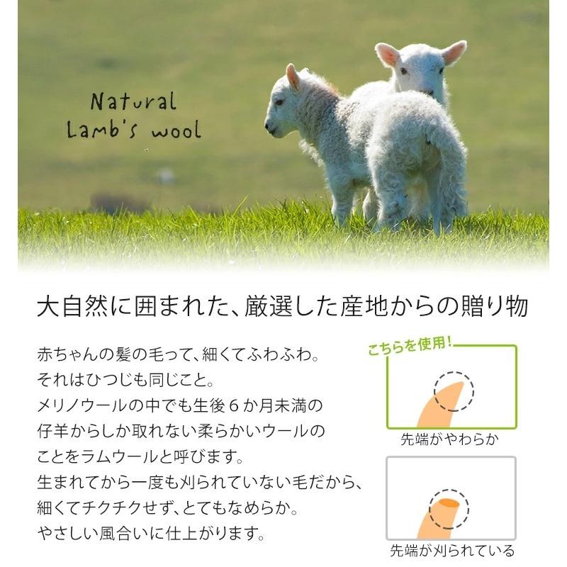 日本製 ラムウール/オーガニックコットンリバーシブル毛布 保温性