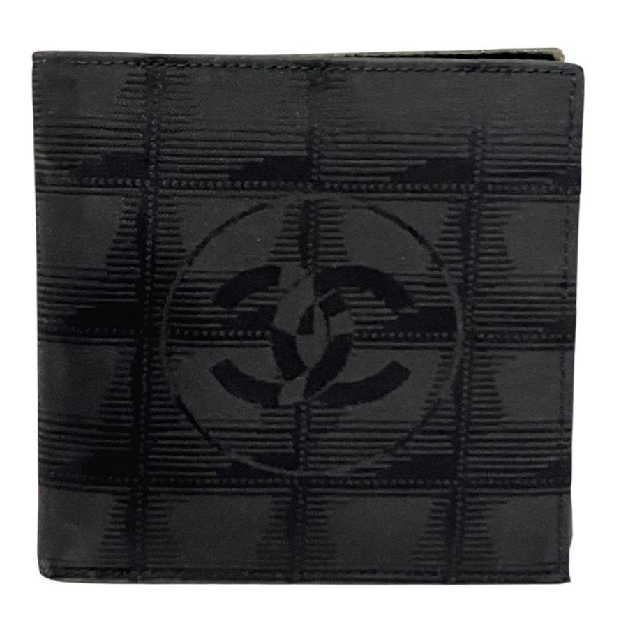 CHANEL ノベルティーブラックレザー 財布 CHANEL（シャネル） ニュートラベルライン 二つ折り財布 二つ折り財布