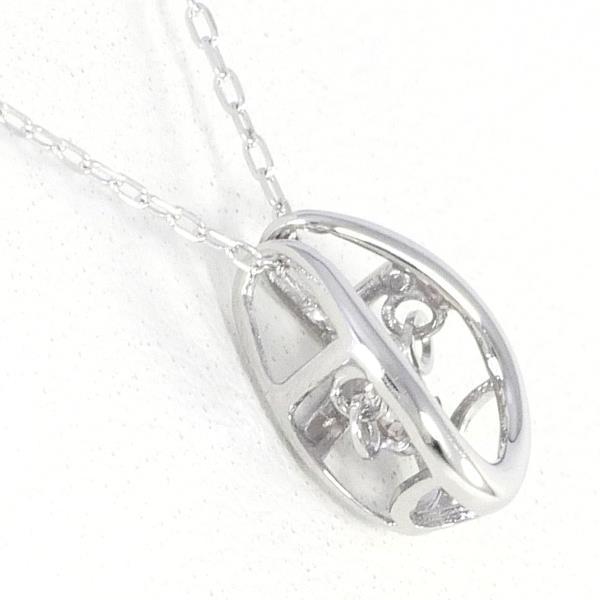 ライトブラウン/ブラック ネックレス K18 18金 WG ホワイトゴールド