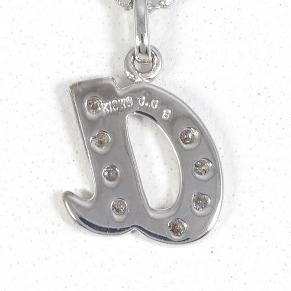 ネックレス K18 18金 WG ホワイトゴールド ダイヤ 0.08 総重量約1.8g