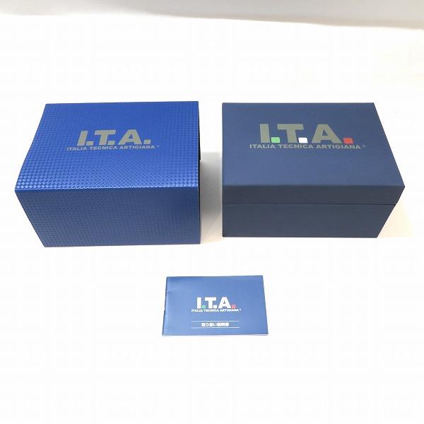 稼働品/箱付き】I.T.A. リヴァーレ クロノグラフ メンズ腕時計 