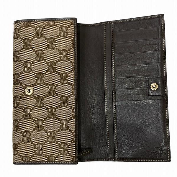 グッチ GUCCI GGキャンバス 204836 財布 2つ折り長財布 ユニセックス 中古｜wonderprice｜02