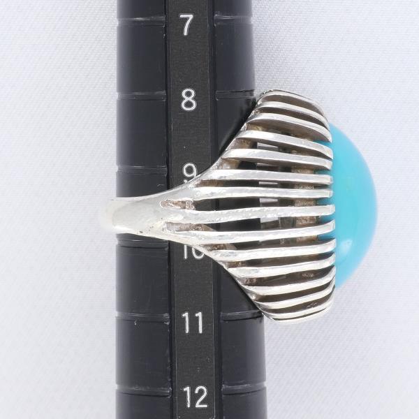 シルバー リング 指輪 9号 ターコイズ 総重量約12.7g : ワンダー シルバー リング 指輪 9号 ターコイズ 総重量約12.7g : ワンダー