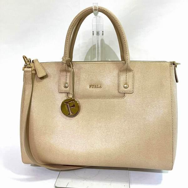 フルラ FURLA ベージュ PVC バッグ ハンドバッグ ショルダーバッグ