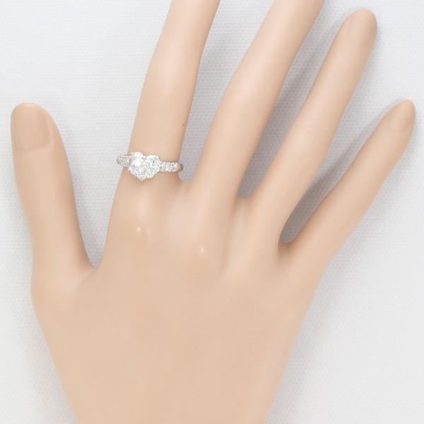 リング K18 18金 WG ホワイトゴールド 指輪 11号 ダイヤ 0.80