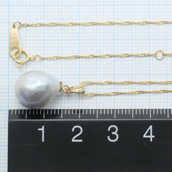 ネックレス K18 18金 YG イエローゴールド パール(真珠) 総重量約3.2g 