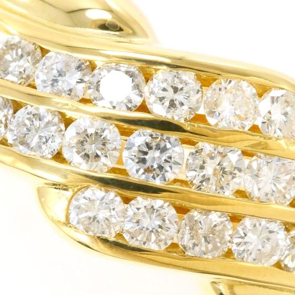 K18イエローゴールドダイアリング#12 ギンザクロスオーバー〕K18イエローゴールド ダイヤモンド