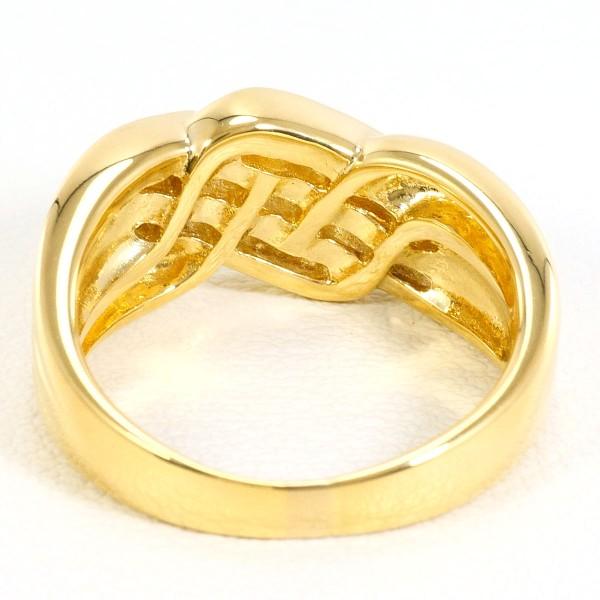 K18イエローゴールドダイアリング#12 ギンザクロスオーバー〕K18イエローゴールド ダイヤモンド