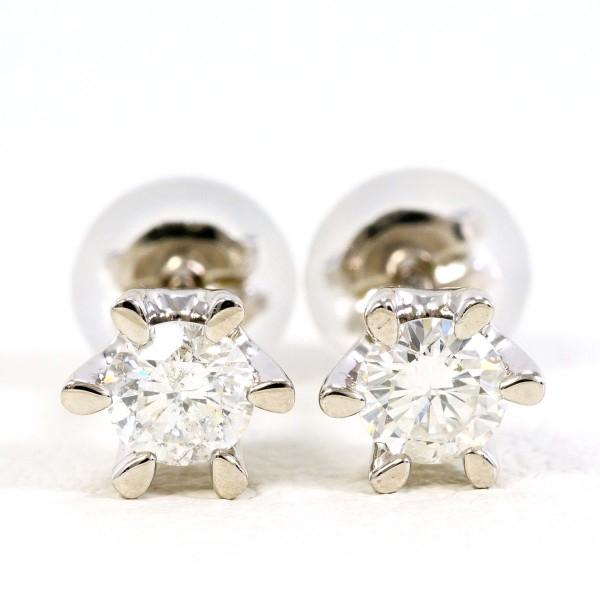 プラチナ850ダイヤモンドピアス ピアス PT850 プラチナ ダイヤ 0.19×2 総重量約1.3g : ワンダー