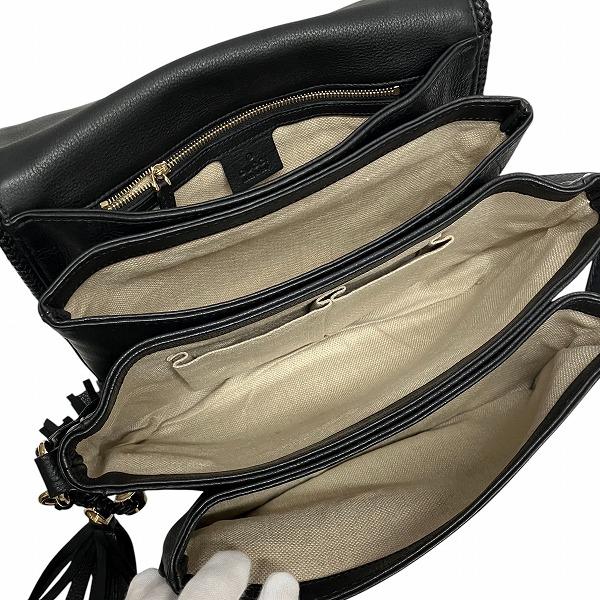 GUCCI グッチ マラケシュ 257024 ブラック レザー タッセル