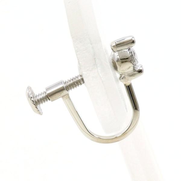 イヤリング PT900 プラチナ (片耳) ダイヤ 0.10 総重量約0.7g 