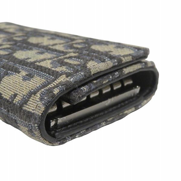 未使用品　クリスチャンディオール キーケース オブリーク キャンバス レザー ディオールキーケースオブリークキャンバスレザーベージュ黒ブラック