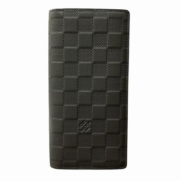 ルイヴィトン ポルトフォイユ ブラザ ダミエ アンフィニ 二つ折り 長財布 黒 LOUIS VUITTON（ルイ・ヴィトン） ダミエアンフィニ ポルトフォイユ