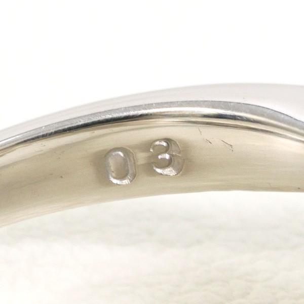 リング PT900 プラチナ 指輪 11号 黒蝶真珠 約12mm ダイヤ 0.3 カード