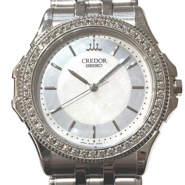 クレドール パシフィーク　18KTベゼル セイコー クレドール パシフィーク 8J81-6A40 クォーツ 18KT ベゼル