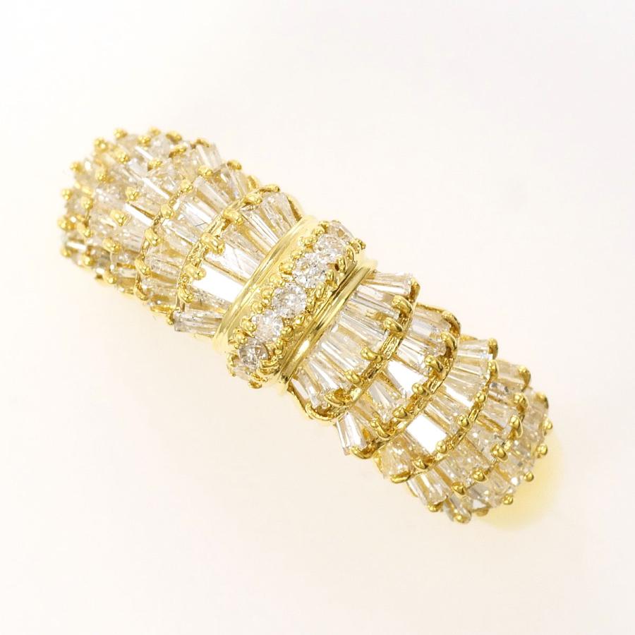 リング・指輪 K18YG 14号 ダイヤ 1.01ct 鑑別書 総重量約4.9g